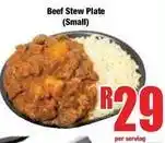 Boxer Beef stew plate offer