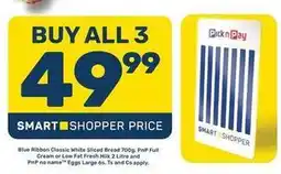 Pick n Pay Blue ribbon - classic white sliced bread 700g offer