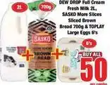 Boxer Sasko - fresh milk, sliced brown bread & large eggs offer