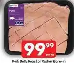 Pick n Pay Pork belly roast or rasher bone-in offer