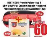 Boxer French polony & full cream cheddar flavoured processed cheese slices offer