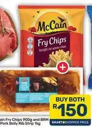 Pick n Pay Hypermarket Mccain - fry chips 900g and pork belly rib strip 1kg offer