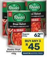 Pick n Pay Hypermarket Rhodes - braai relish offer