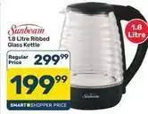 Pick n Pay Hypermarket Sunbeam - 1.8 litre ribbed glass kettle offer