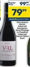 Pick n Pay Hypermarket Van loveren - merlot, cabernet sauvignon, java pinotage or floodline cabernet merlot offer