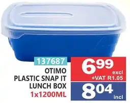Arrow Cash And Carry OTIMO PLASTIC SNAP IT LUNCH BOX offer