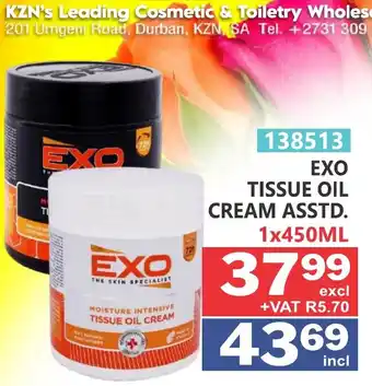 EXO TISSUE OIL CREAM ASSTD.