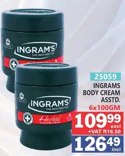 Arrow Cash And Carry Ingram's body cream offer
