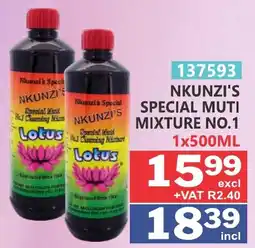 Arrow Cash And Carry NKUNZI'S SPECIAL MUTI MIXTURE NO.1 offer