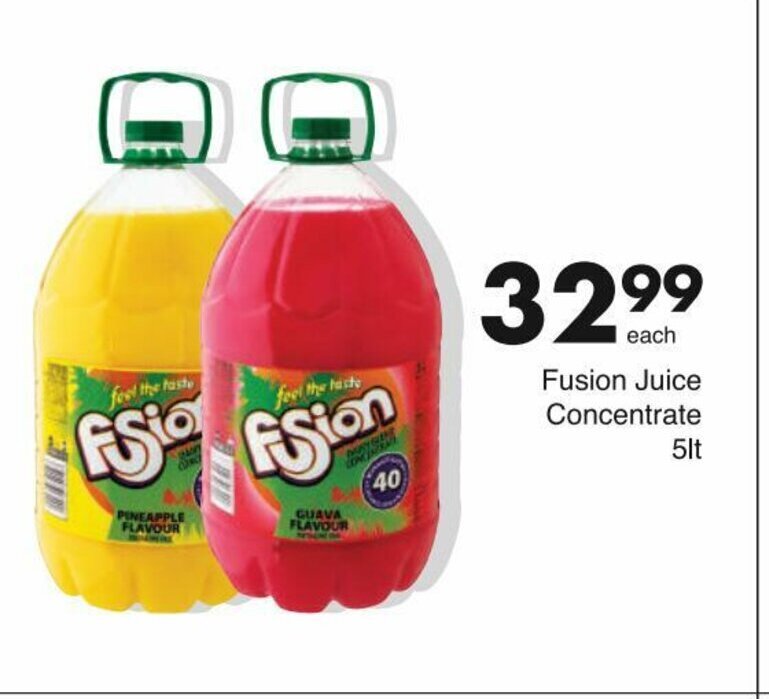 Fusion Juice Concentrate 5lt offer at Save