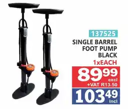 Arrow Cash And Carry SINGLE BARREL FOOT PUMP BLACK offer