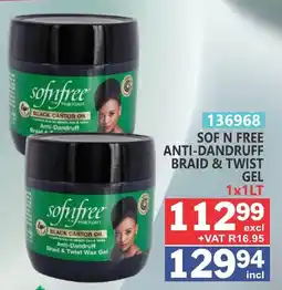 Arrow Cash And Carry Sof n free anti-dandruff braid & twist gel offer