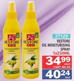 Arrow Cash And Carry RESTORE PLUS OIL MOISTURISING SPRAY offer