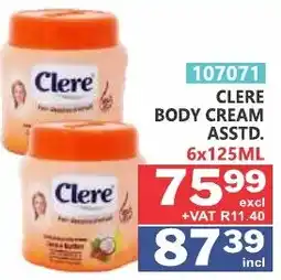 Arrow Cash And Carry CLERE BODY CREAM offer