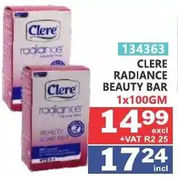 Arrow Cash And Carry CLERE RADIANCE BEAUTY BAR offer