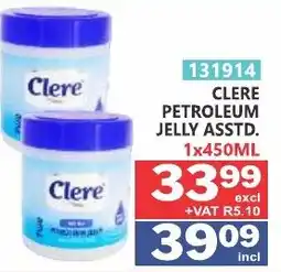 Arrow Cash And Carry CLERE PETROLEUM JELLY ASSTD. offer