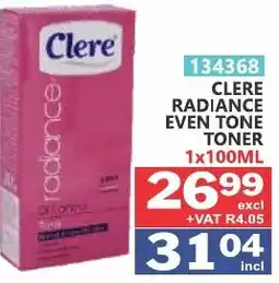 Arrow Cash And Carry Clere Radiance Even Tone Toner offer