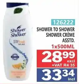 Arrow Cash And Carry Shower to Shower Shower Crème offer
