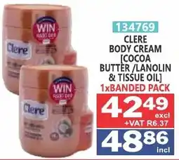 Arrow Cash And Carry Clere Body Cream offer