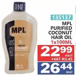 Arrow Cash And Carry MPL Purified Coconut Hair Oil offer