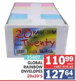 Arrow Cash And Carry GLOBAL RAINBOW ENVELOPES offer