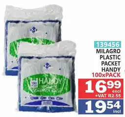 Arrow Cash And Carry Milagro Plastic Packet Handy offer