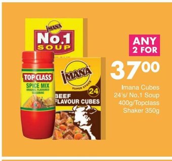 Save Imana Cubes 24's / No.1 Soup 400g / Topclass Shaker 350g offer