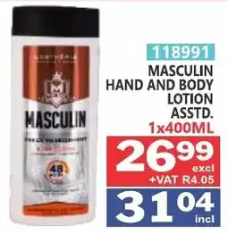 Arrow Cash And Carry MASCULIN HAND AND BODY LOTION offer