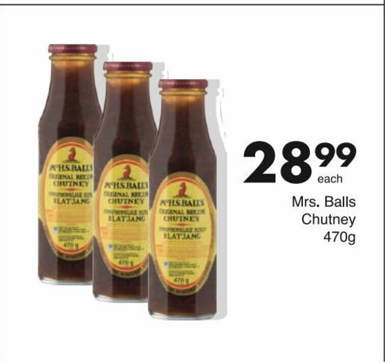 Mrs. Balls Chutney 470g offer at Save