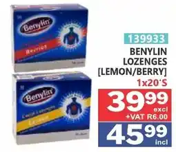 Arrow Cash And Carry BENYLIN LOZENGES [LEMON/BERRY] offer
