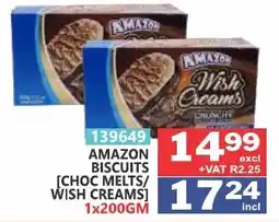 Arrow Cash And Carry AMAZON BISCUITS [CHOC MELTS/WISH CREAMS] offer