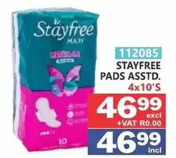 Arrow Cash And Carry Stayfree Maxi Pads Asstd. offer