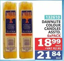 Arrow Cash And Carry Dawnlite Colour Candles Assorted offer