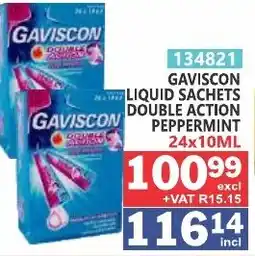 Arrow Cash And Carry GAVISCON LIQUID SACHETS DOUBLE ACTION PEPPERMINT offer