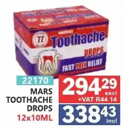 Arrow Cash And Carry MARS TOOTHACHE DROPS offer