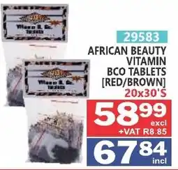 Arrow Cash And Carry Wisan & Co African Beauty Vitamin BCO Tablets offer