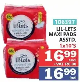 Arrow Cash And Carry LIL-LETS MAXI PADS ASSTD. offer