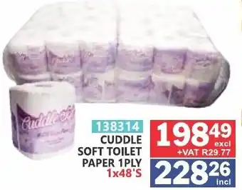 Cuddle Soft Toilet Paper 1 Ply
