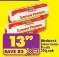 Shoprite Ritebrand - lemon creams biscuits offer