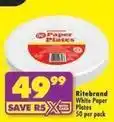 Shoprite Ritebrand - paper plates offer