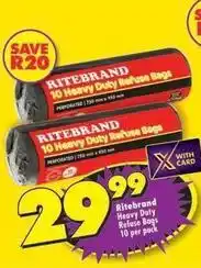 Shoprite Ritebrand - heavy duty refuse bags offer