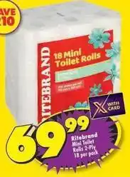 Shoprite Ritebrand - mini toilet rolls offer