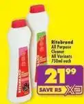 Shoprite Ritebrand - all purpose cleaner offer