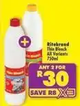 Shoprite Ritebrand - thin bleach offer