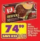 Shoprite I&j - beefers frozen beef burger patties offer