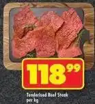 Shoprite Tenderised beef steak offer