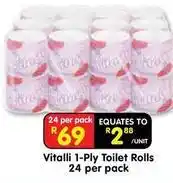 Shoprite 1-ply toilet rolls offer