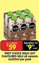 Shoprite First choice - milk uht flavoured milk offer