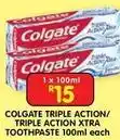 Shoprite Colgate - triple action/ triple action xtra toothpaste offer