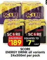 Shoprite Score - energy drink offer